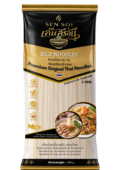 Premium Rice Noodles | Grösse S | 60x200g | Blockform
