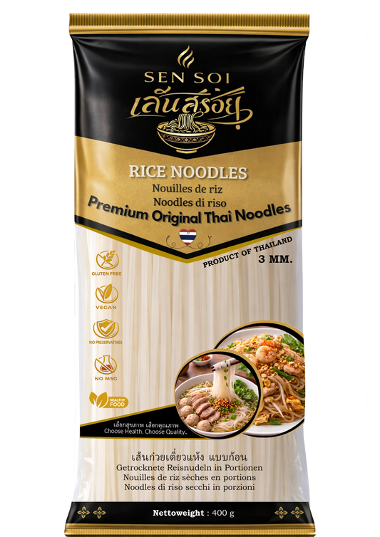 Premium Rice Noodles | Grösse S | 60x200g | Blockform