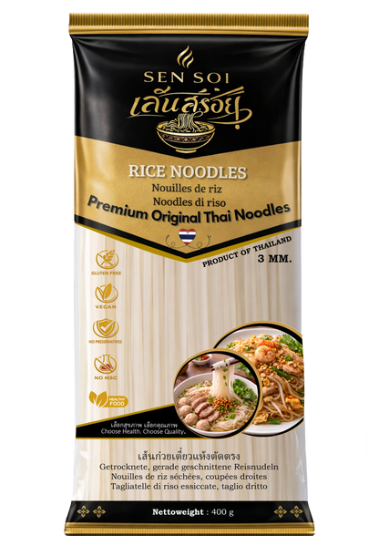 Premium Rice Noodles | Grösse M | 30x400g | Geschnitten