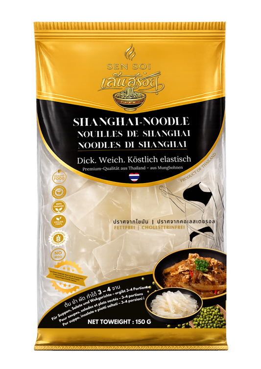 Shanghai-Nudeln aus Mungbohnen | 25 X 150 g | Flach & Breit