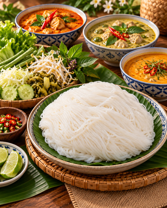 Frische Khanom Jeen – Traditionelle thailändische Reisnudeln | 500g